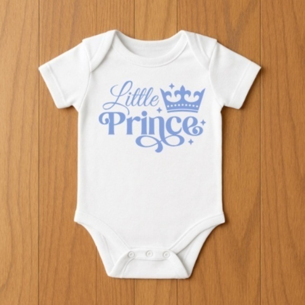 Little Prince White Baby Onesie